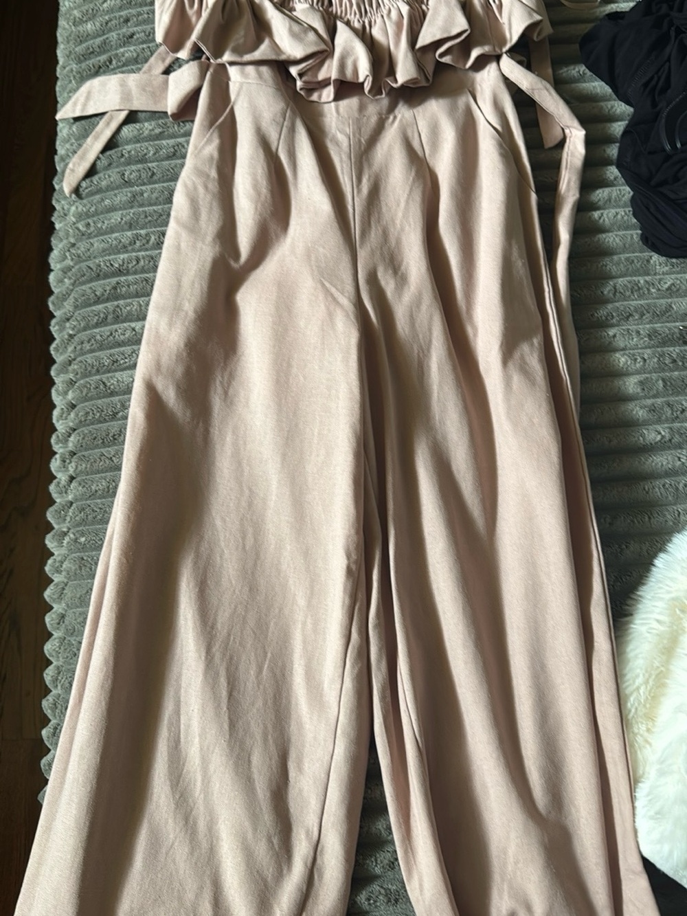 Red Dress Boutique Blush Wide-Leg Paperbag Pants